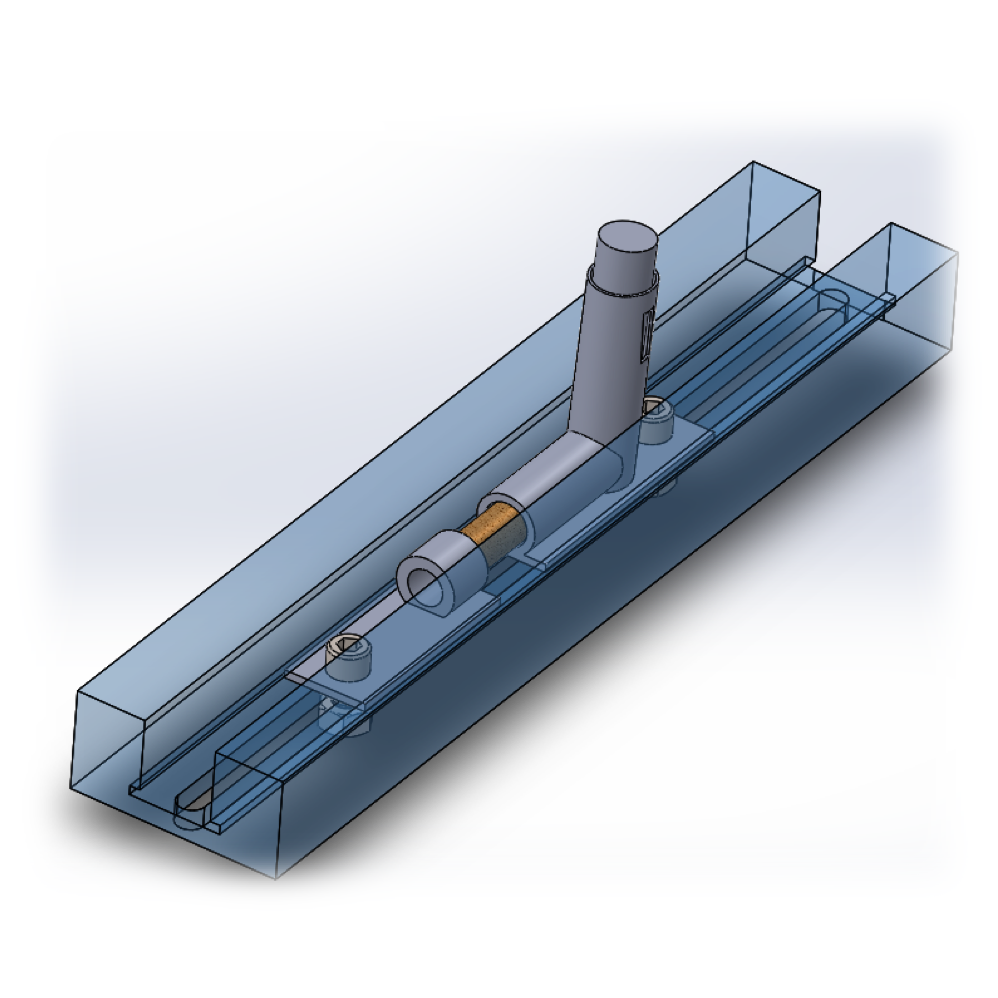 CAD Rendering of a low-cost filter testing system